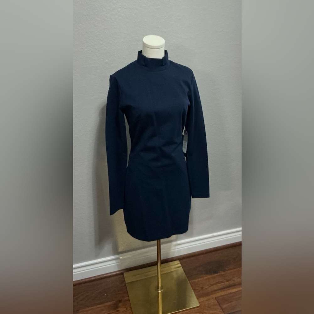 White House Black Market Midnight Blue Long Sleeve Dress